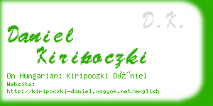 daniel kiripoczki business card